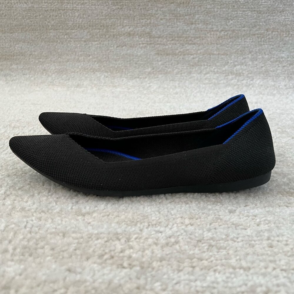 Rothy’s The Point Black Flats Shoes 6